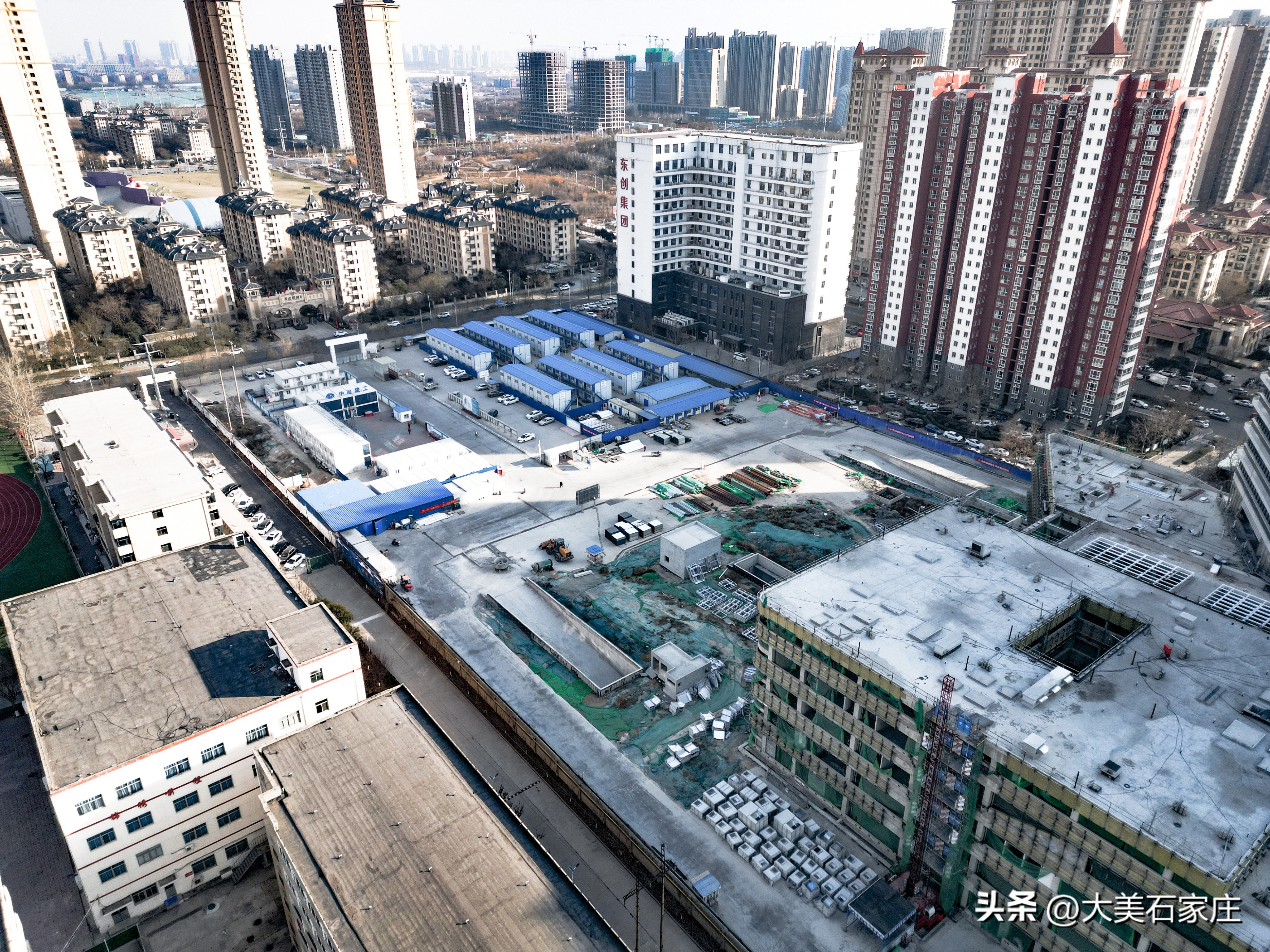 河北医科大学第四医院东院医疗综合楼项目航拍