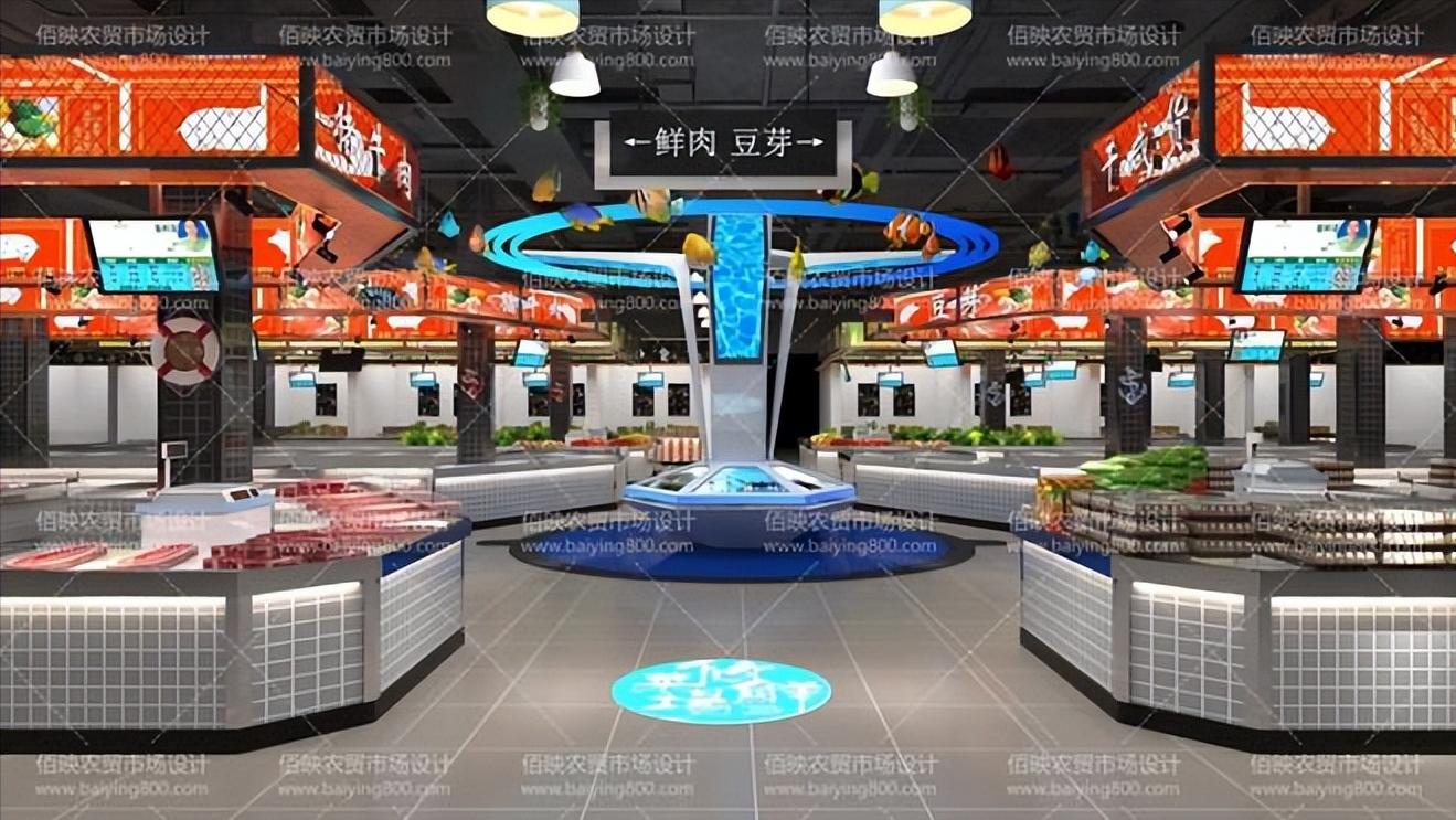 数字时代的现代化农贸市场设计,场景式菜市场设计追求风格多变