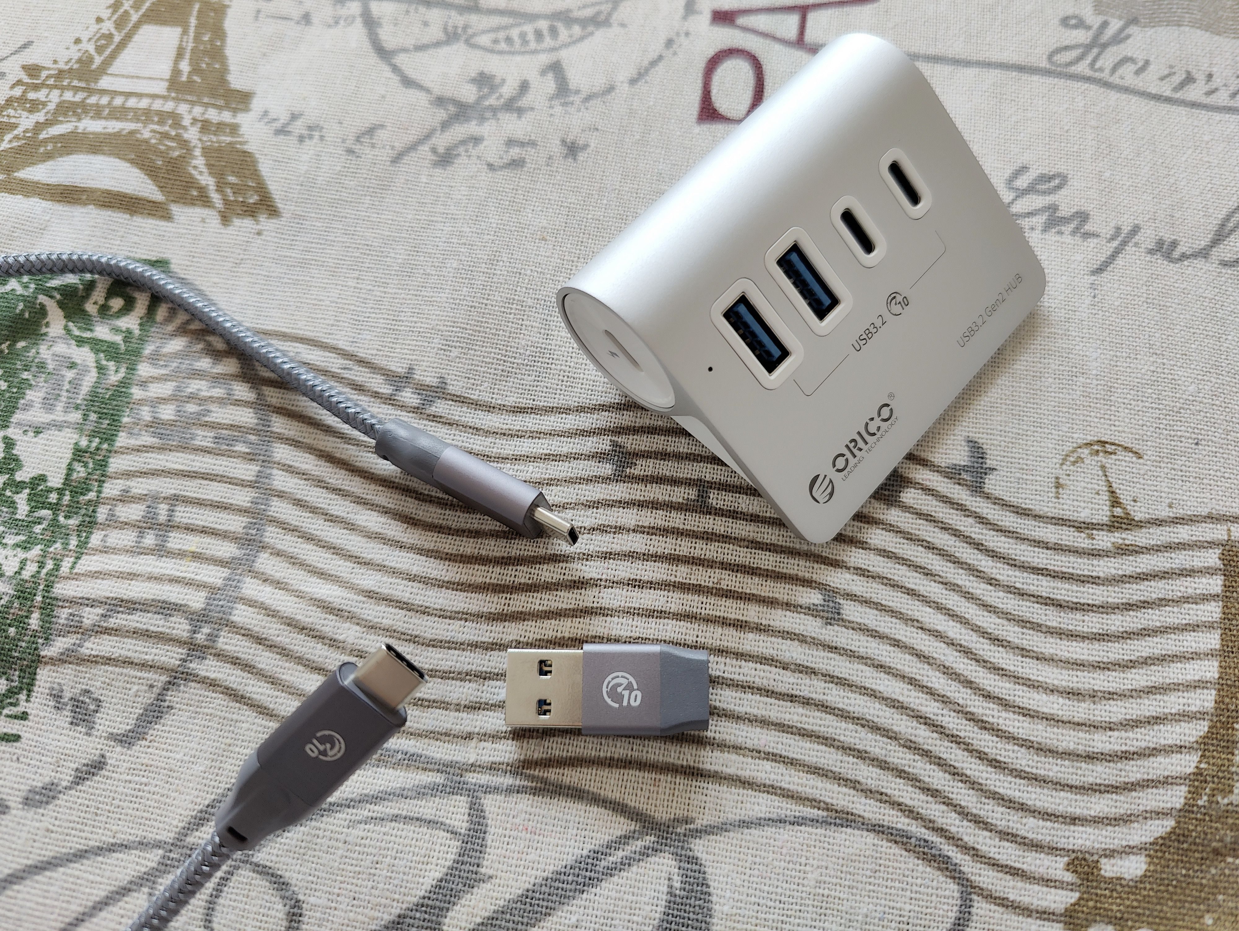 oricousb3.0版四口集线器评测,usb3.2分线器评测