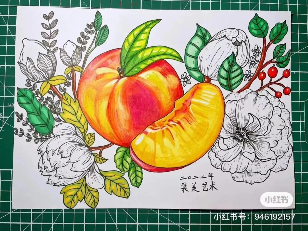 彩铅画出马克笔的效果,彩铅马克笔混合画