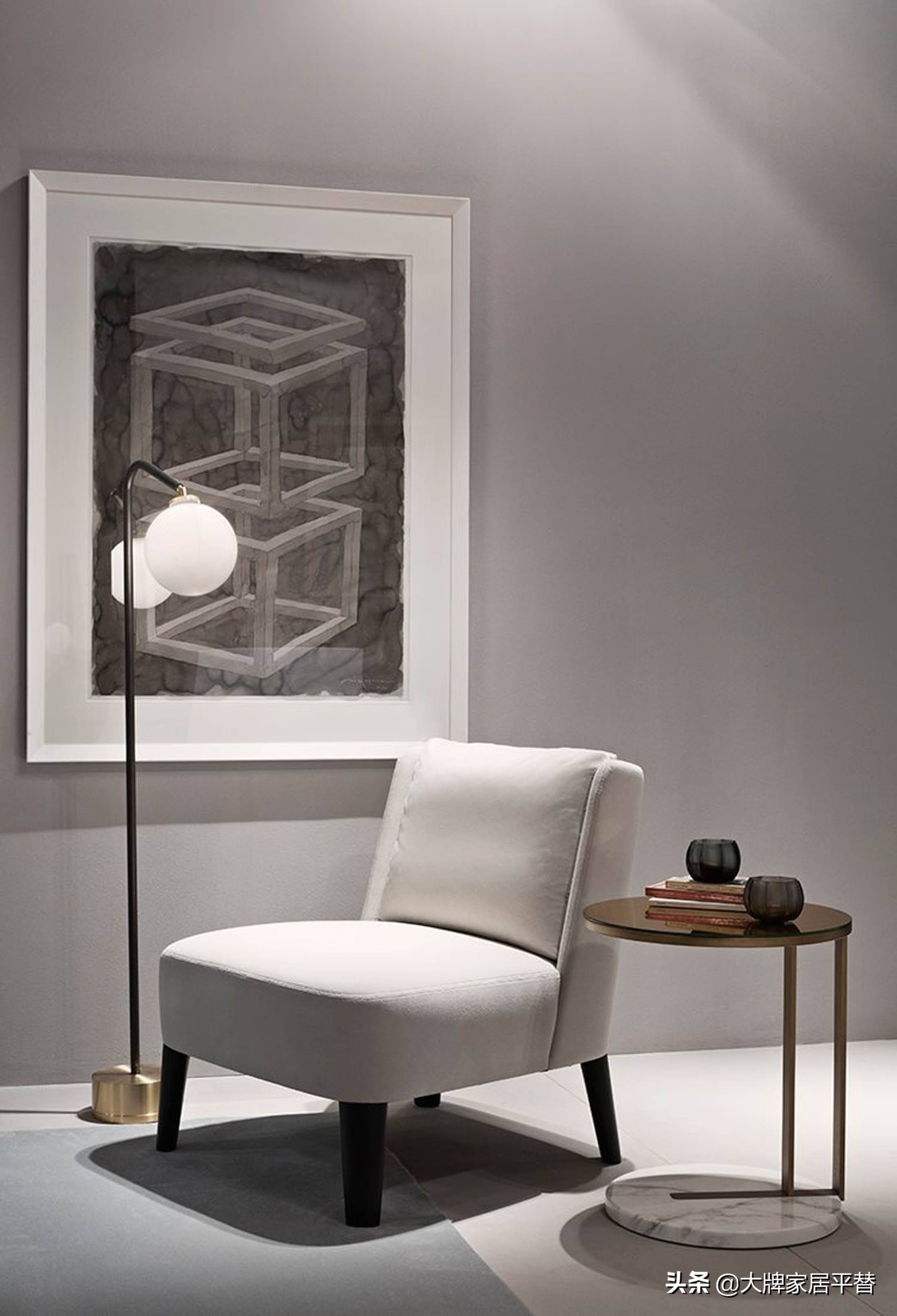 水晶灯具搭配现代简约家具,灯具和家具的搭配