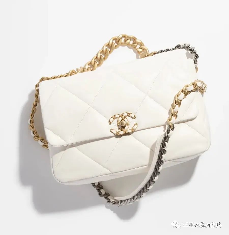 香奈儿标志白色包包2023新款,香奈儿包包白色大包最新款