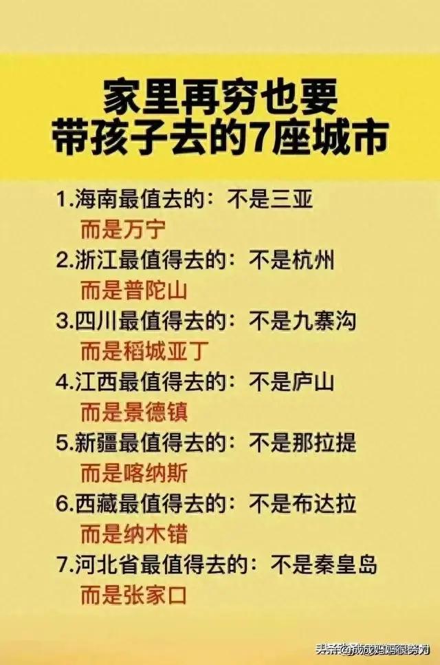 在穷也要带孩子去的7座城市,家里再穷也要去的六个城市