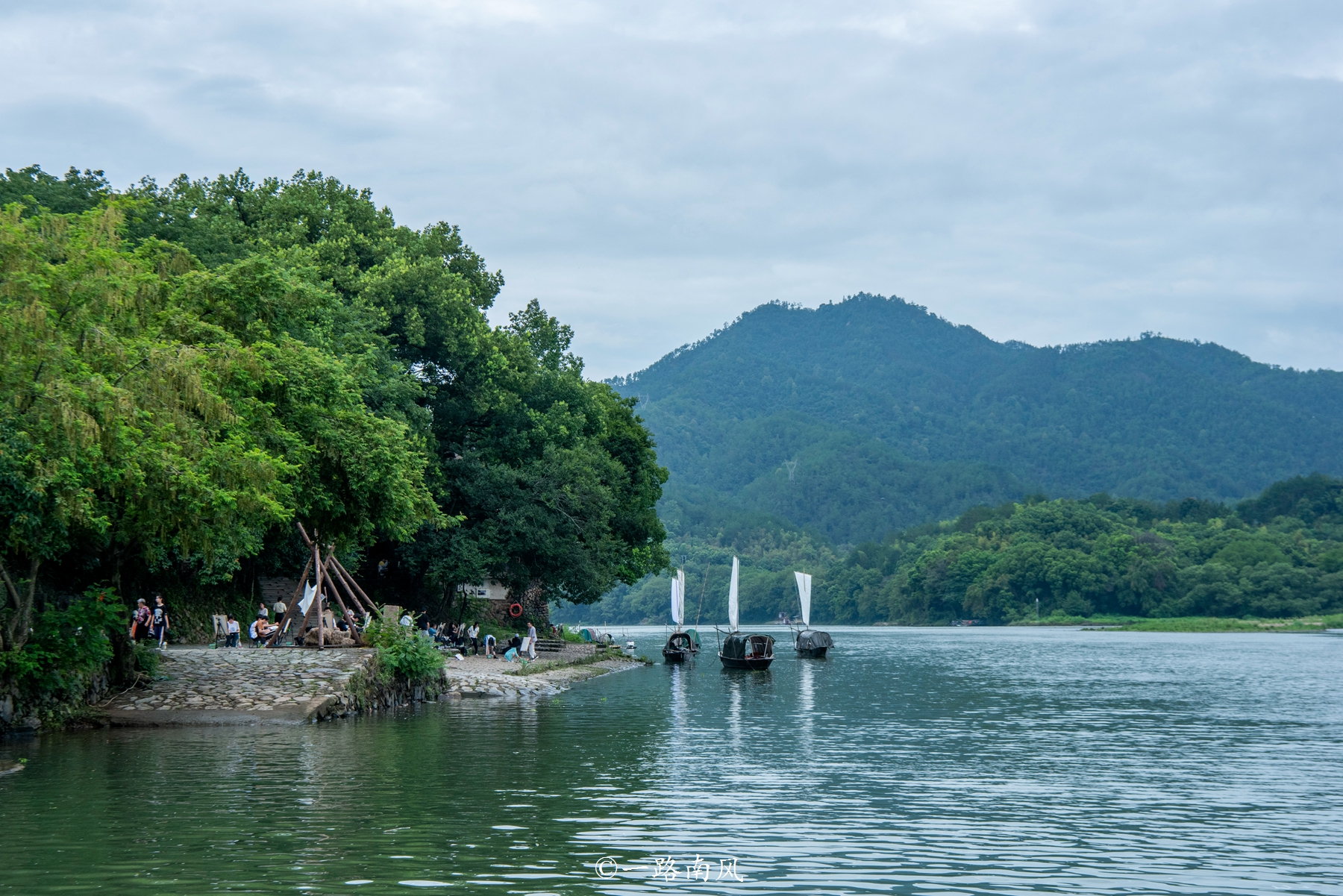 浙江丽水古堰画乡瓯江美景,丽水雨中的古堰画乡太美了