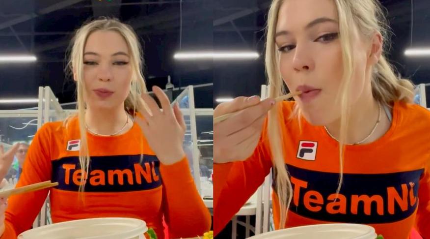 荷兰运动员穿中国队服,荷兰姑娘被中国人震撼