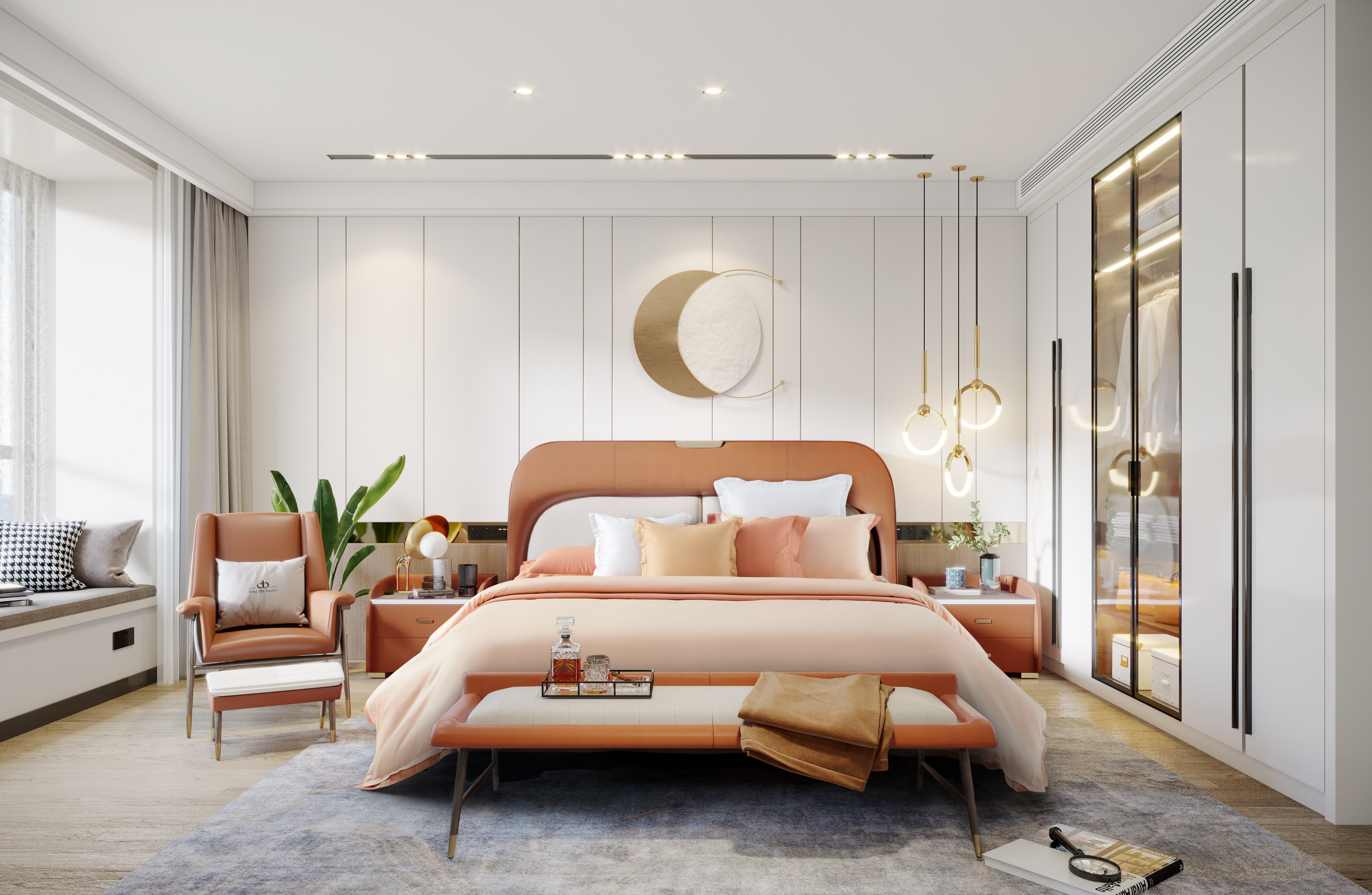 提亮屋里暖色系床品,装修卧室太冷床品搭配