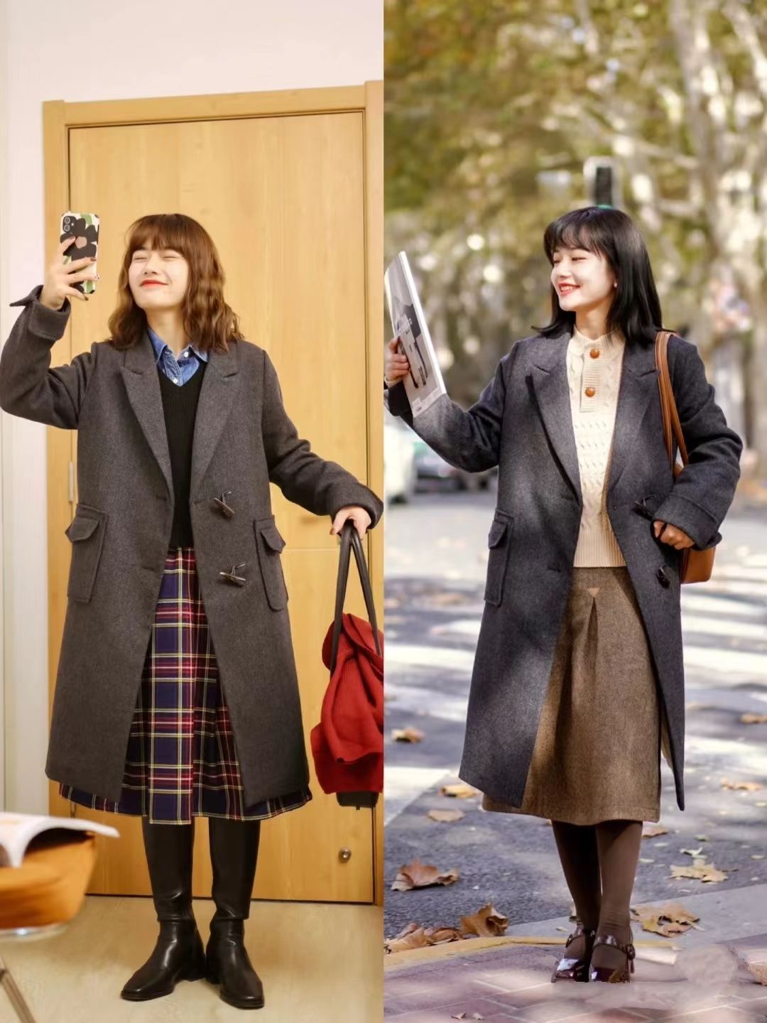 小个子穿廓形大衣怎么搭配,小个子穿大衣什么颜色显气质