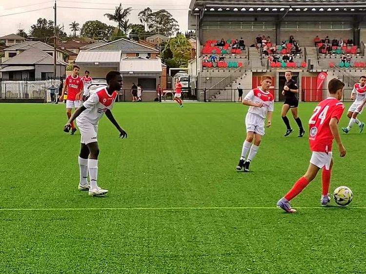 在悉尼PenshurstPark彭斯赫斯特公园球场，看一场社区少年足球赛