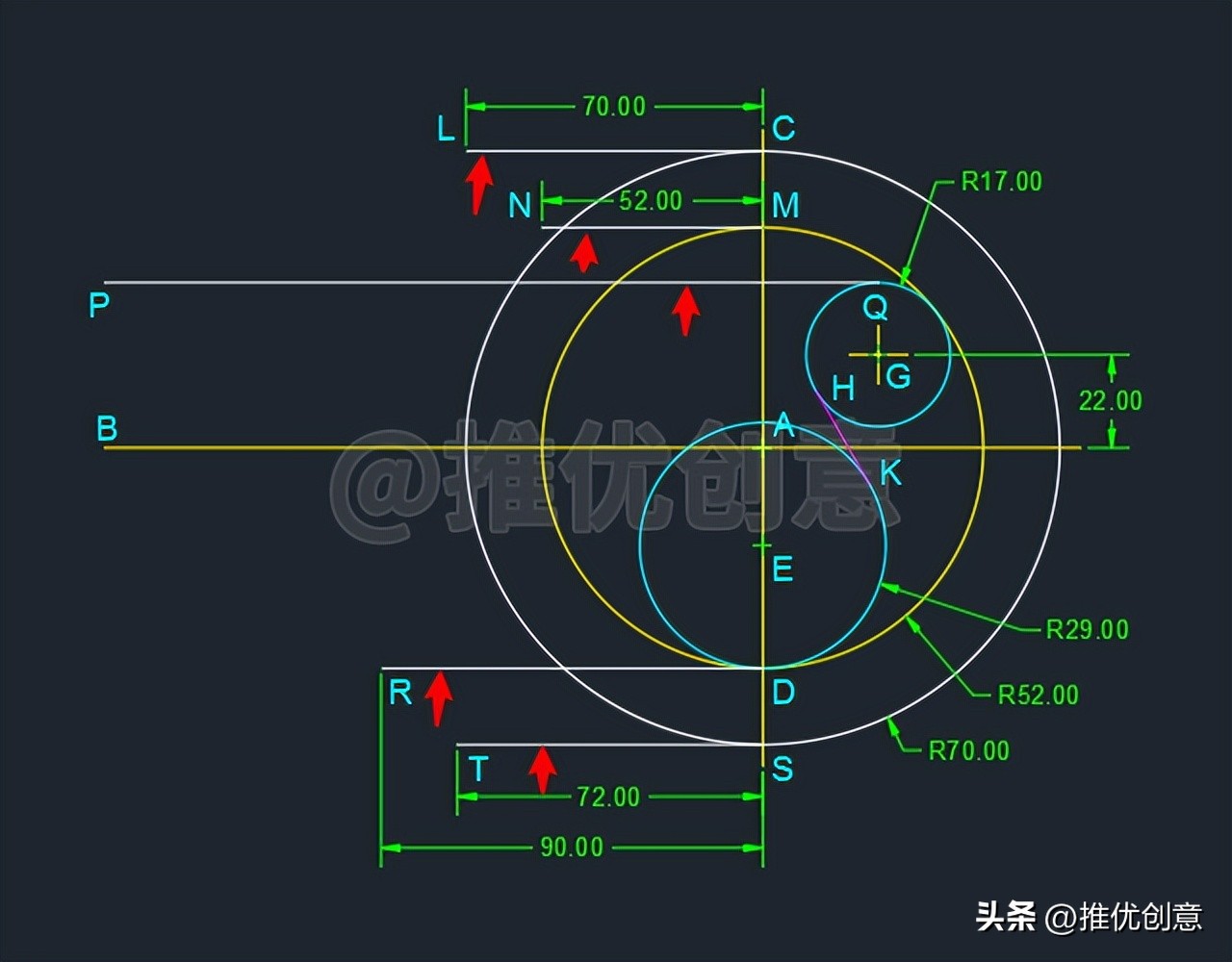 cad制图初学入门图纸怎样画圆,cad机械制图圆教程