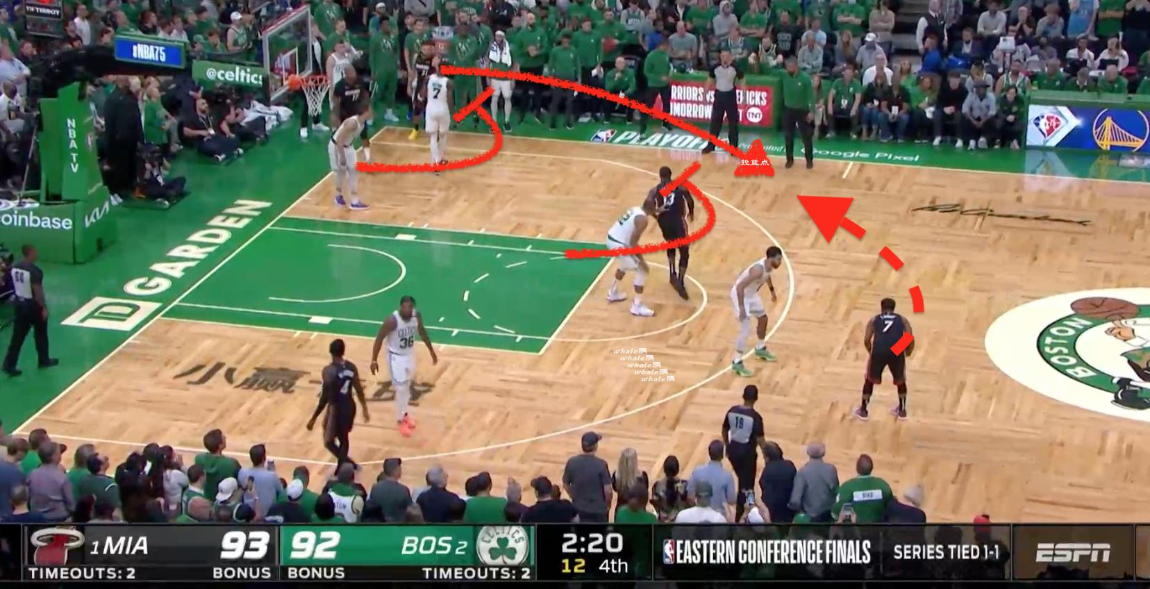 绿军关键战术,东决热火2-0绿军赛后主教练