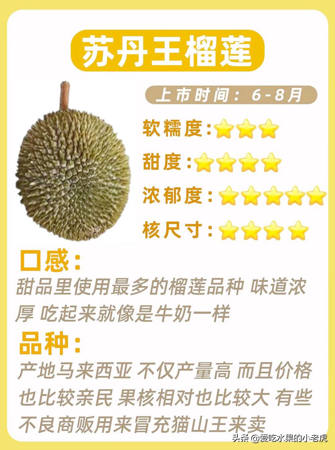 榴莲水果哪个品种最好吃,水果的知识小学生