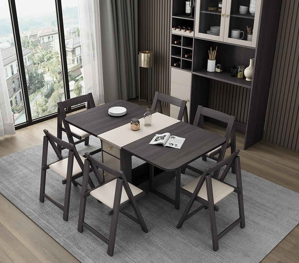 小户型折叠餐桌最新款实用,折叠6人餐桌小户型网红款