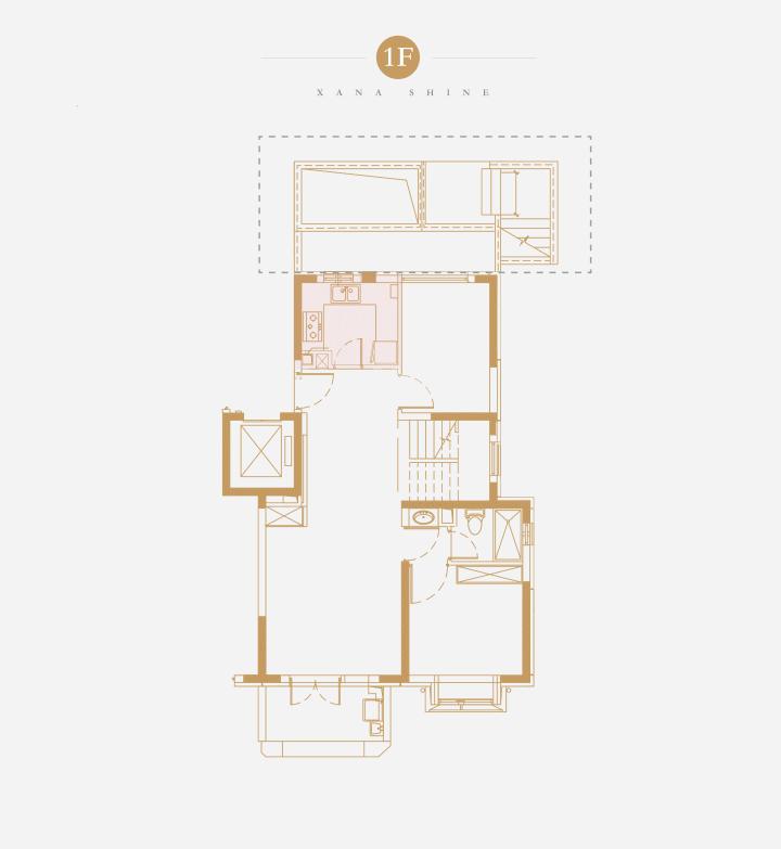 新场中粮首创禧瑞祥云叠墅108平,上海中粮首创禧瑞祥云租房户型图