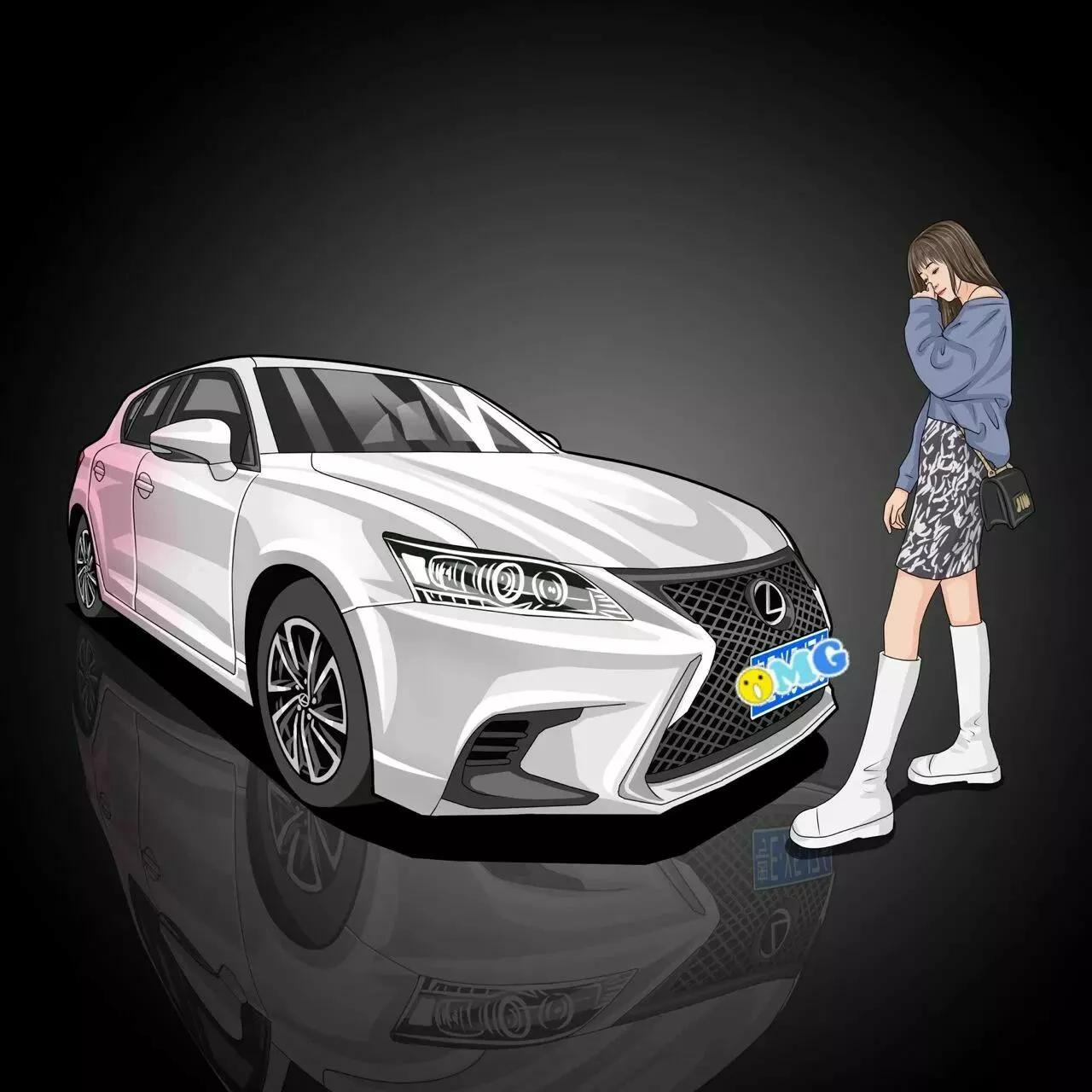 汽车头像手绘,手绘汽车微信头像