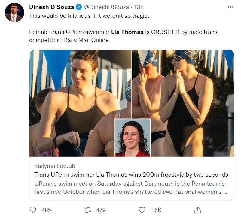 称霸女子游坛的男跨女运动员被女跨男运动员打败!美国人凌乱了