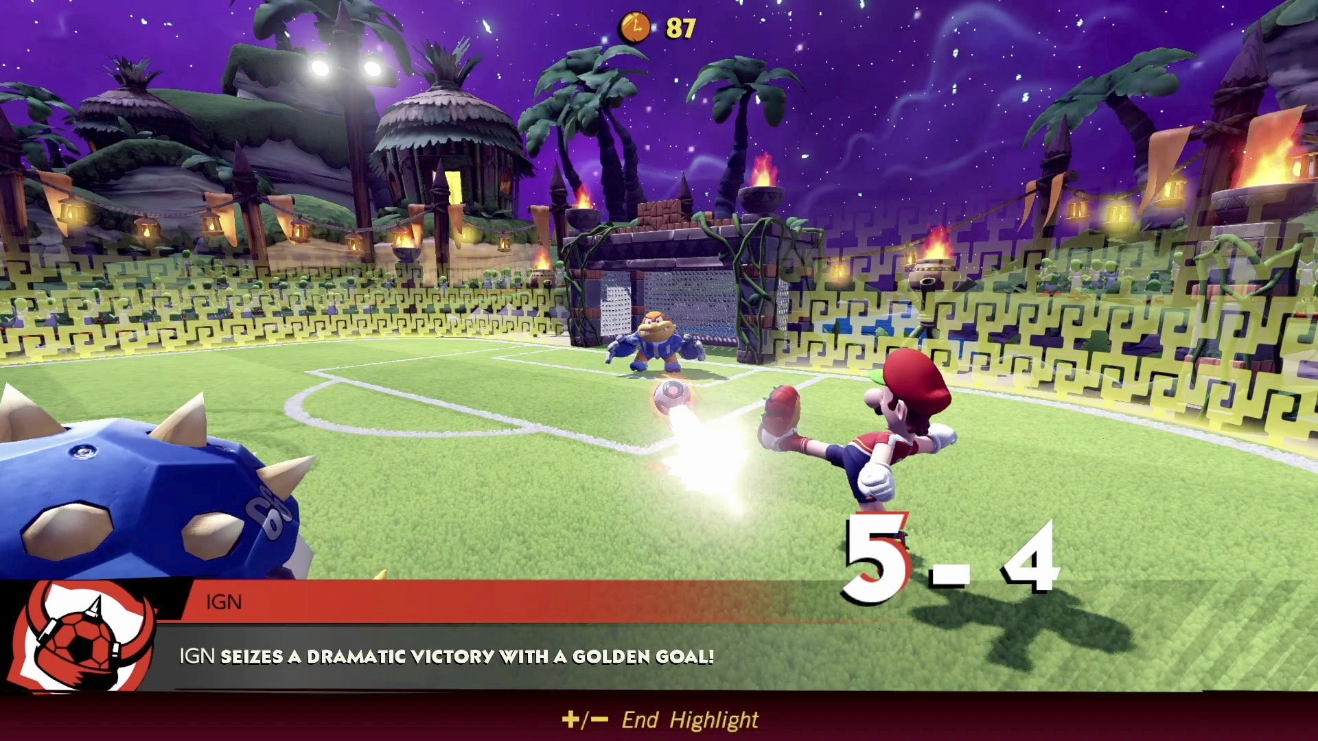 马力欧vs咚奇刚ign评分,马力欧激战前锋战斗联赛火力开球