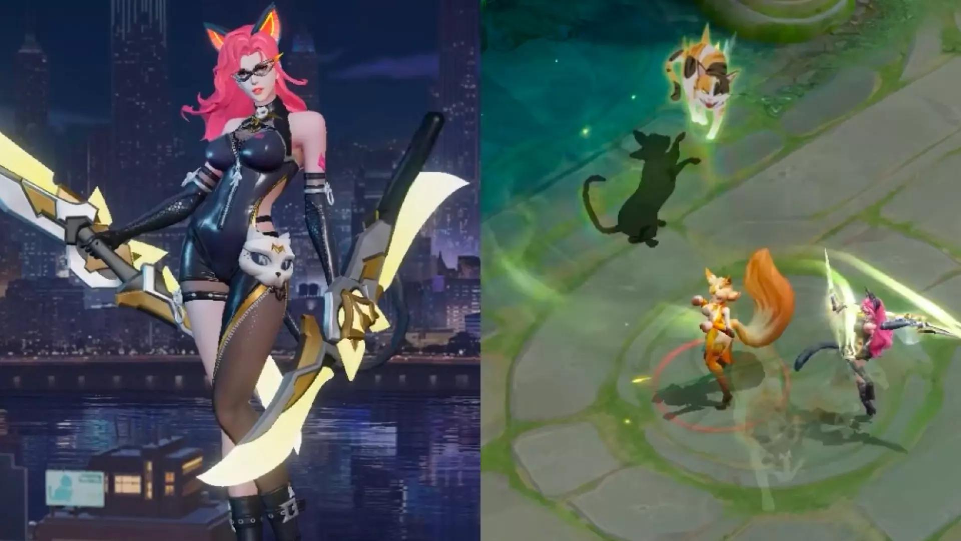 阿轲暗夜猫娘星元特效对比,阿轲暗夜猫娘星元史诗入场海报