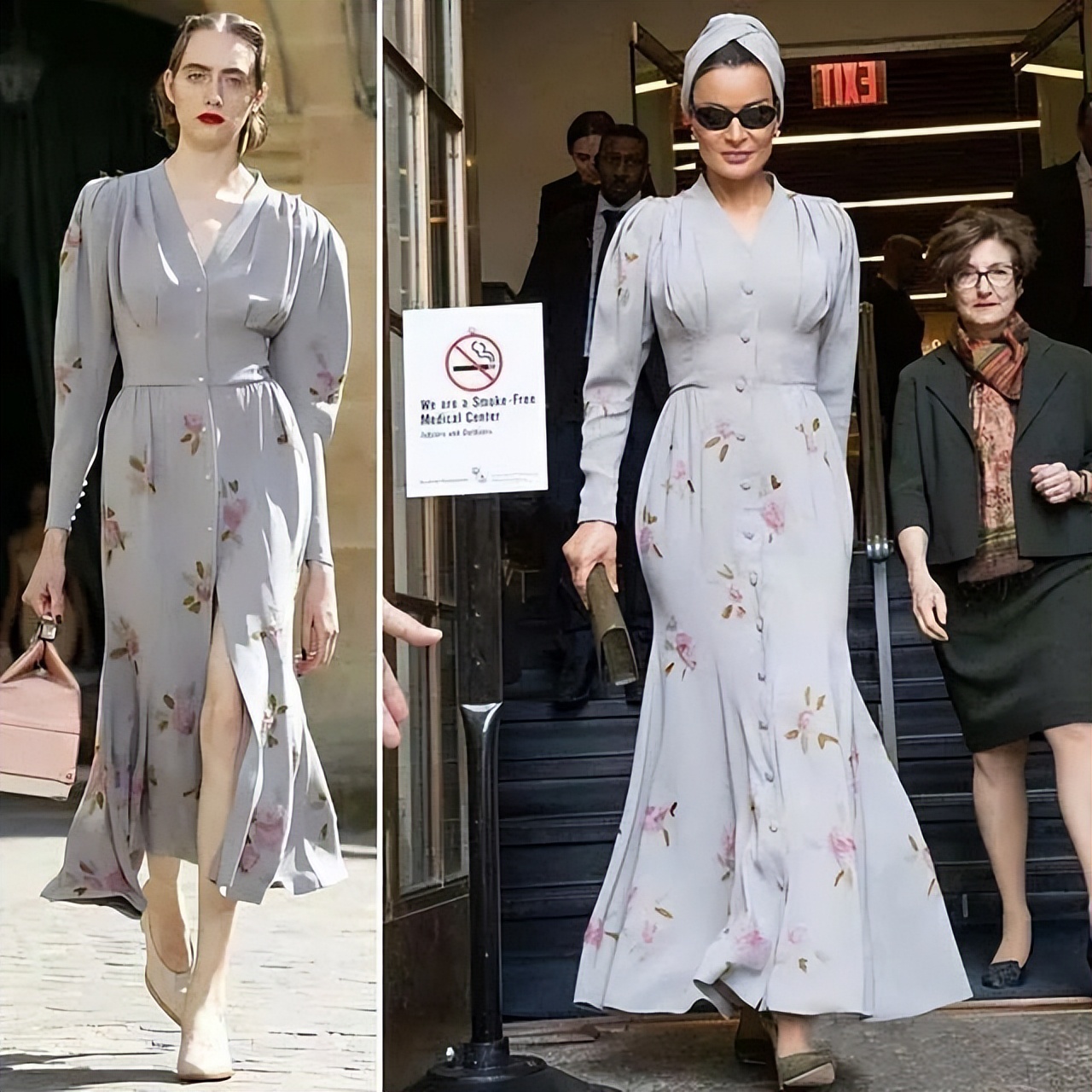 卡塔尔皇太后莫扎一身衣着,卡塔尔太后莫扎走路带风