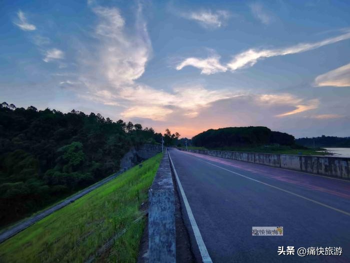 自贡青龙湖风光,自贡看日落的好地方