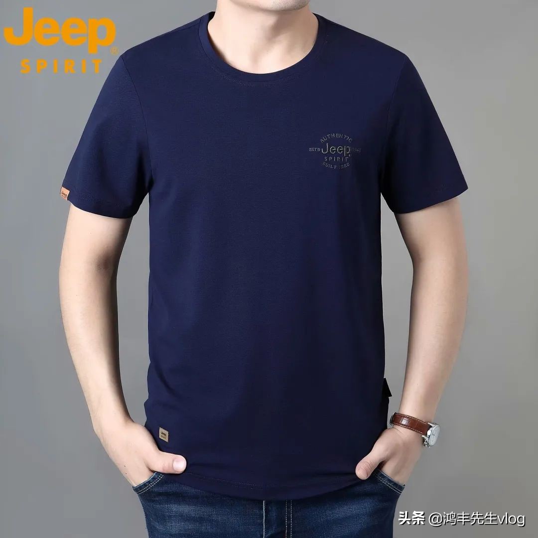 jeep短袖t恤专卖店男装翻领,jeep短袖t恤男纯棉官方正品