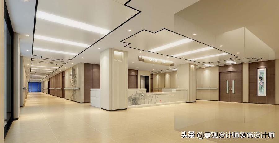 护士站背景墙分隔设计,护士站治疗室设计布局效果图