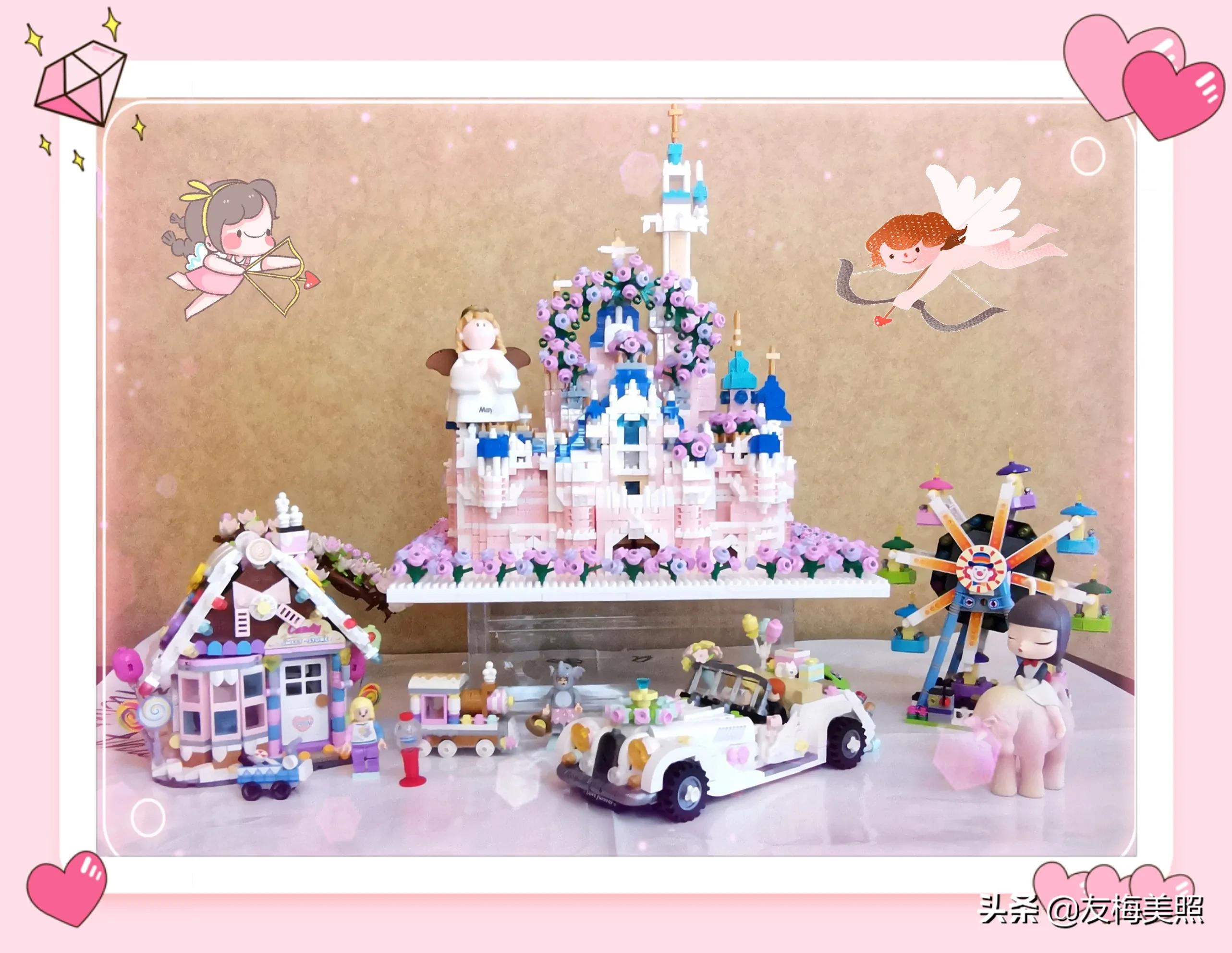 拼图积木：迪士尼城堡（7830）的拼图过程之八（拼花完成）