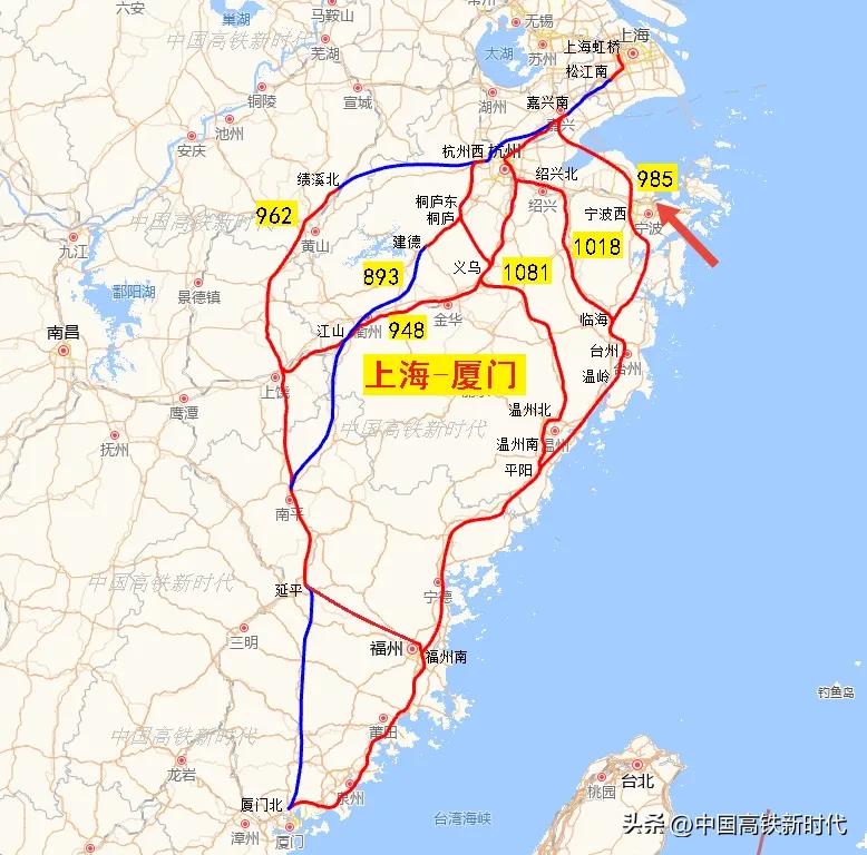 福建厦门高铁路线图,福州厦门跨海高铁线路地图