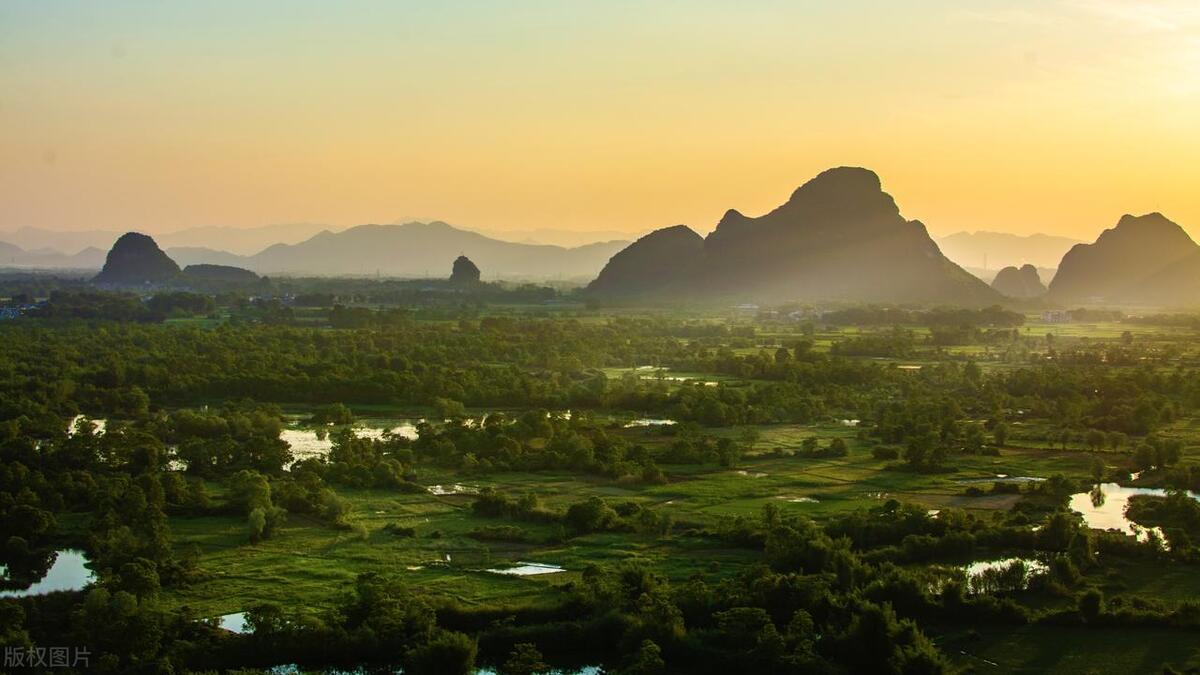 广西农村山水田园美景,广西7处山水田园风光