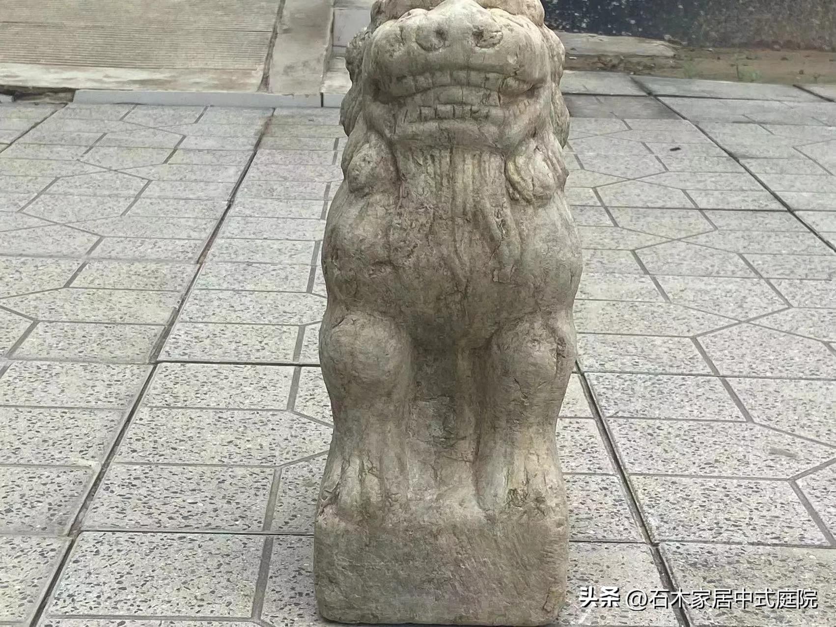 石狮子嘴里为什么放石球,石狮子价格表