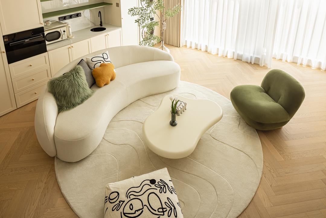 白色为主的客厅配什么颜色沙发图,客厅是白色的要选什么颜色的沙发