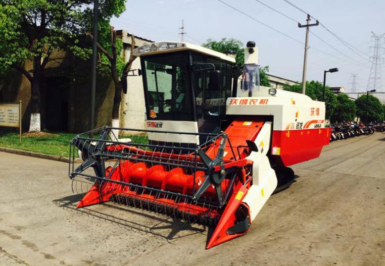 沃得锐龙五米收割机2018新款,沃得锐龙收割机pk久保田988收割机