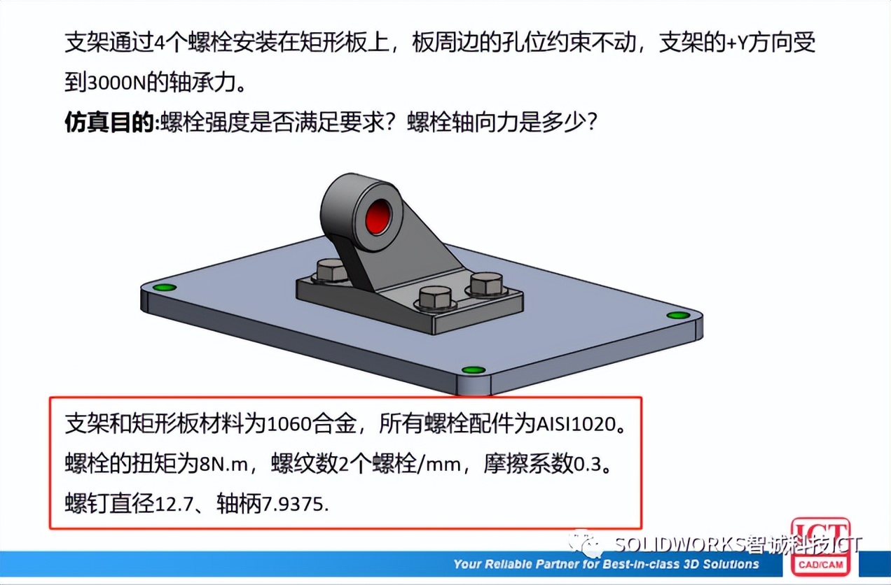 solidworks装配图螺栓受力分析,solidworkssimulation静力分析
