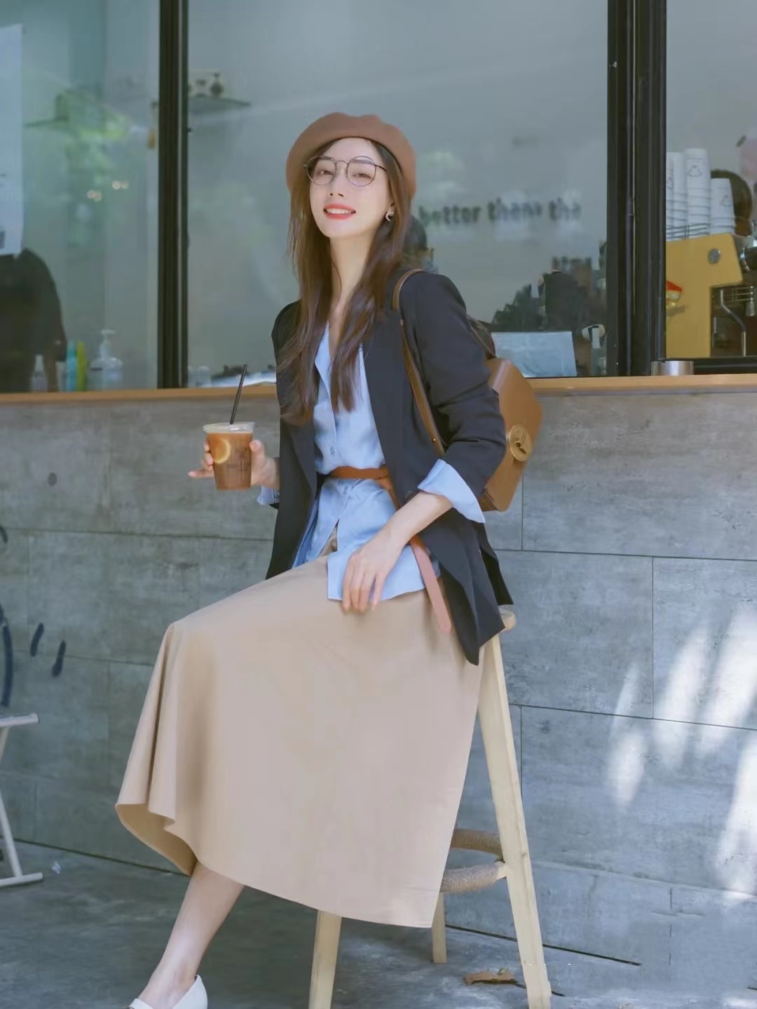 小西装半裙穿搭春,西装半裙穿搭秋冬