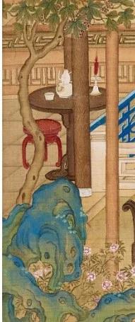 在这套20多万成交的*宫春**画中，清代贵族人家的家具陈设亮了