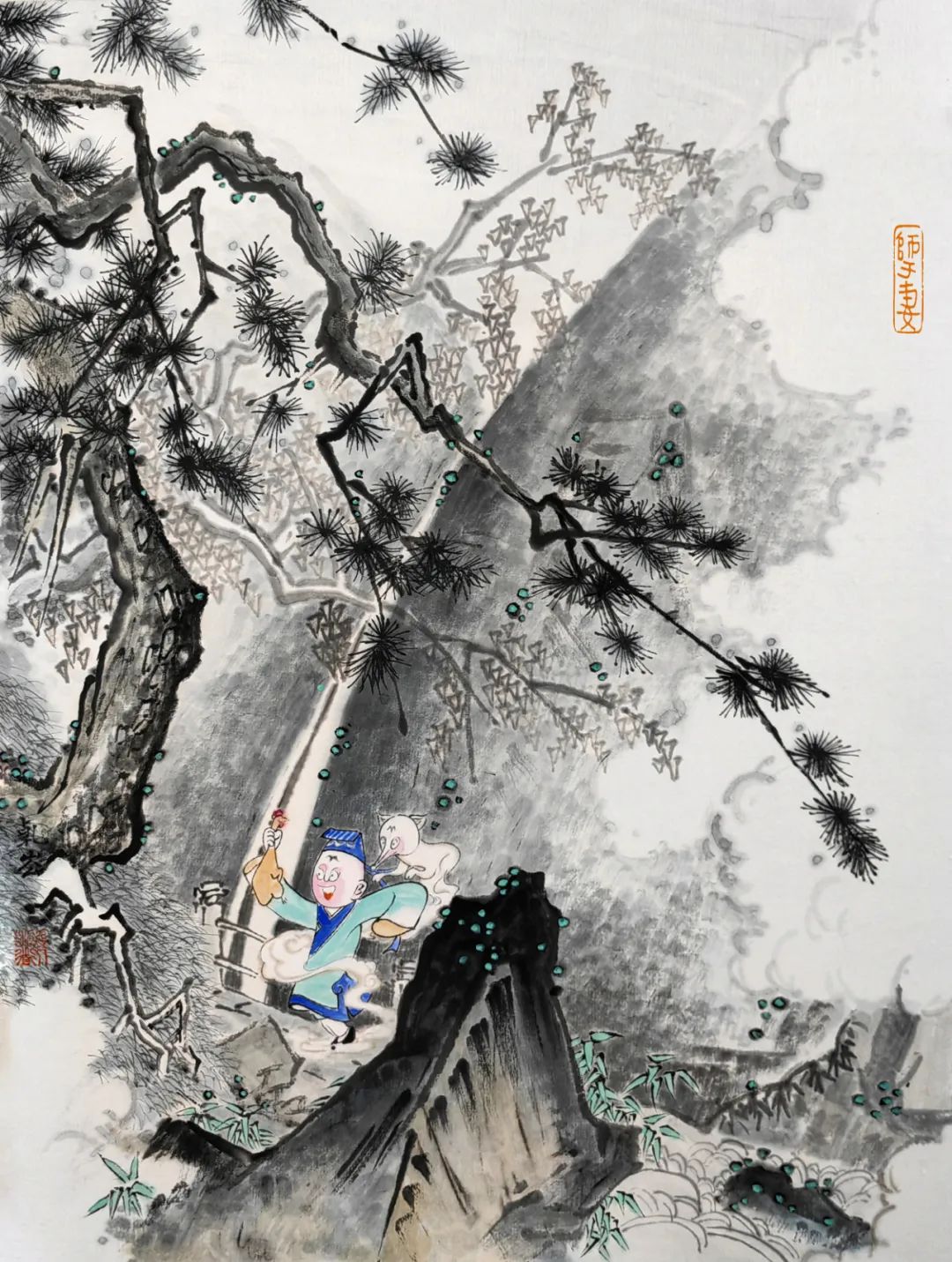 青年画家河北师范大学研究生力森作品欣赏—念依草堂第241期