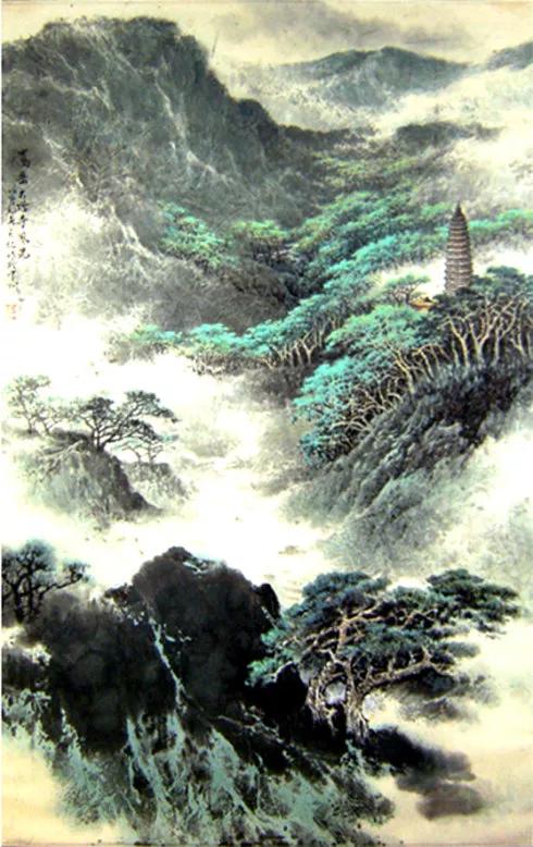 中国山水画名家作品欣赏书,清代山水画名家作品集一册