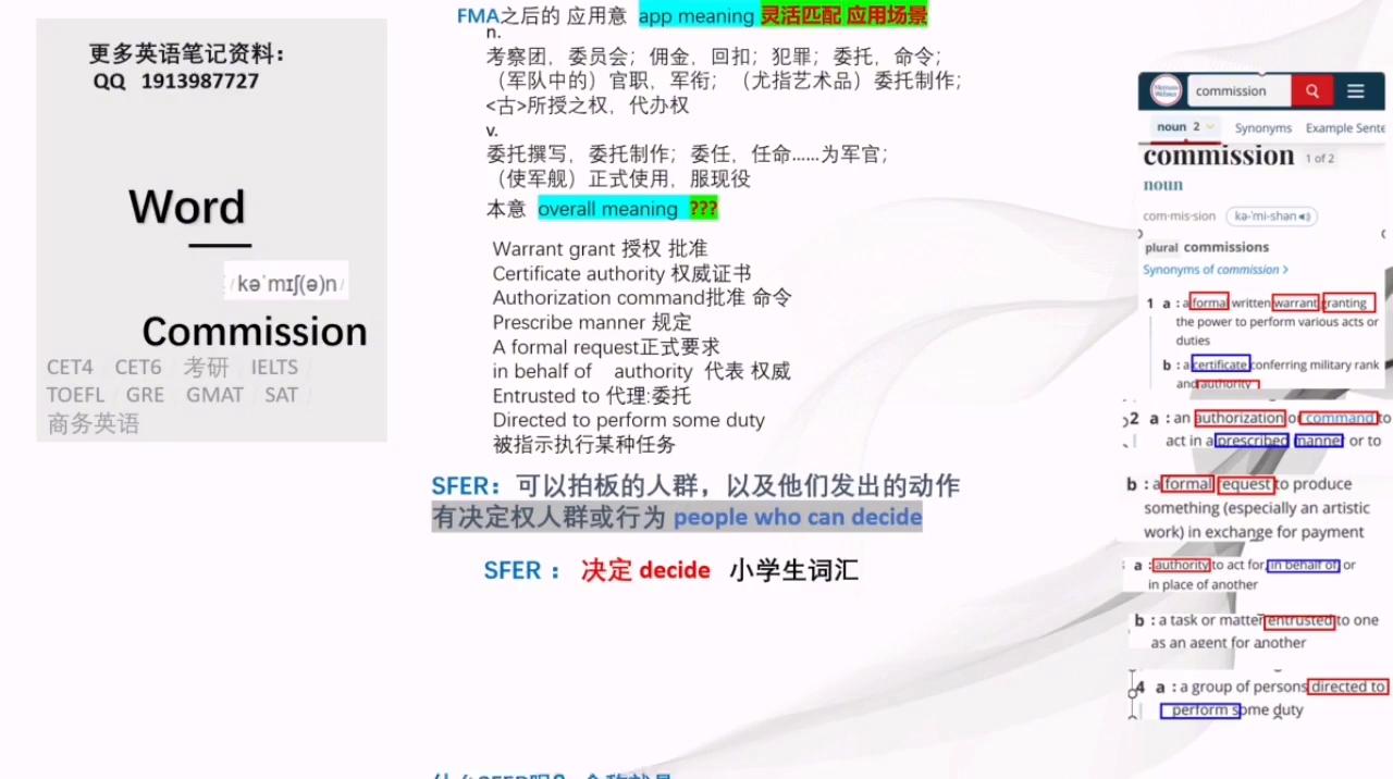 permission快速记忆单词,commission英语怎么读音发音