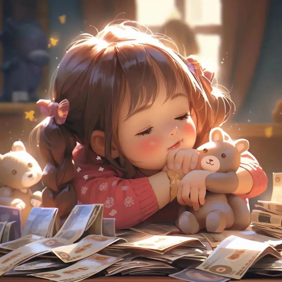 搞钱的小孩头像,搞钱萌娃头像系列