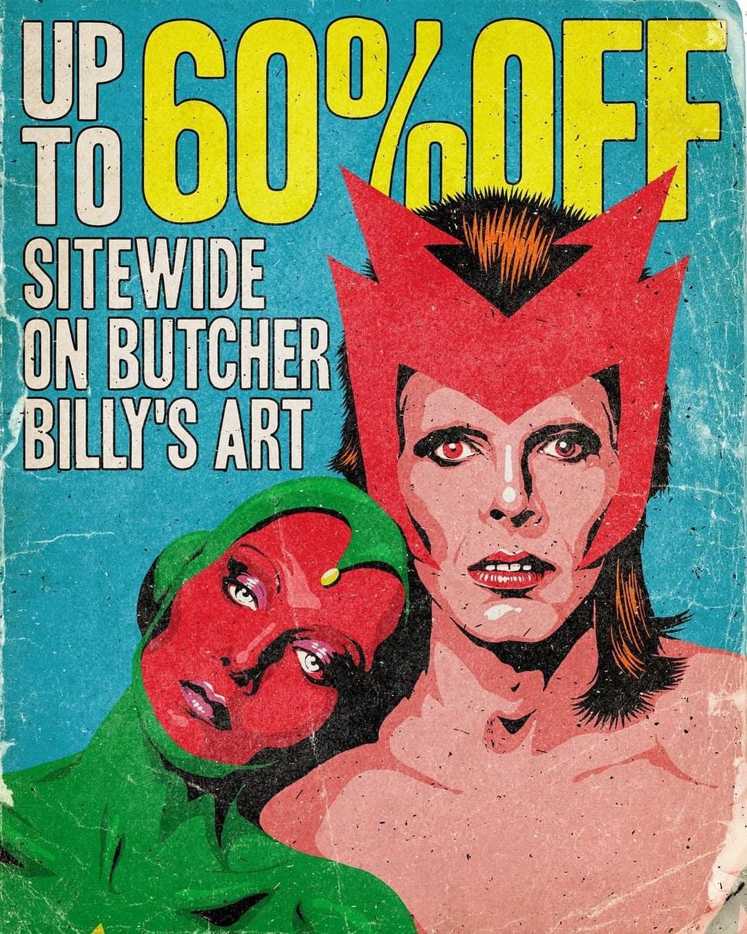 插画氛围感人物构图,复古美式波普插画