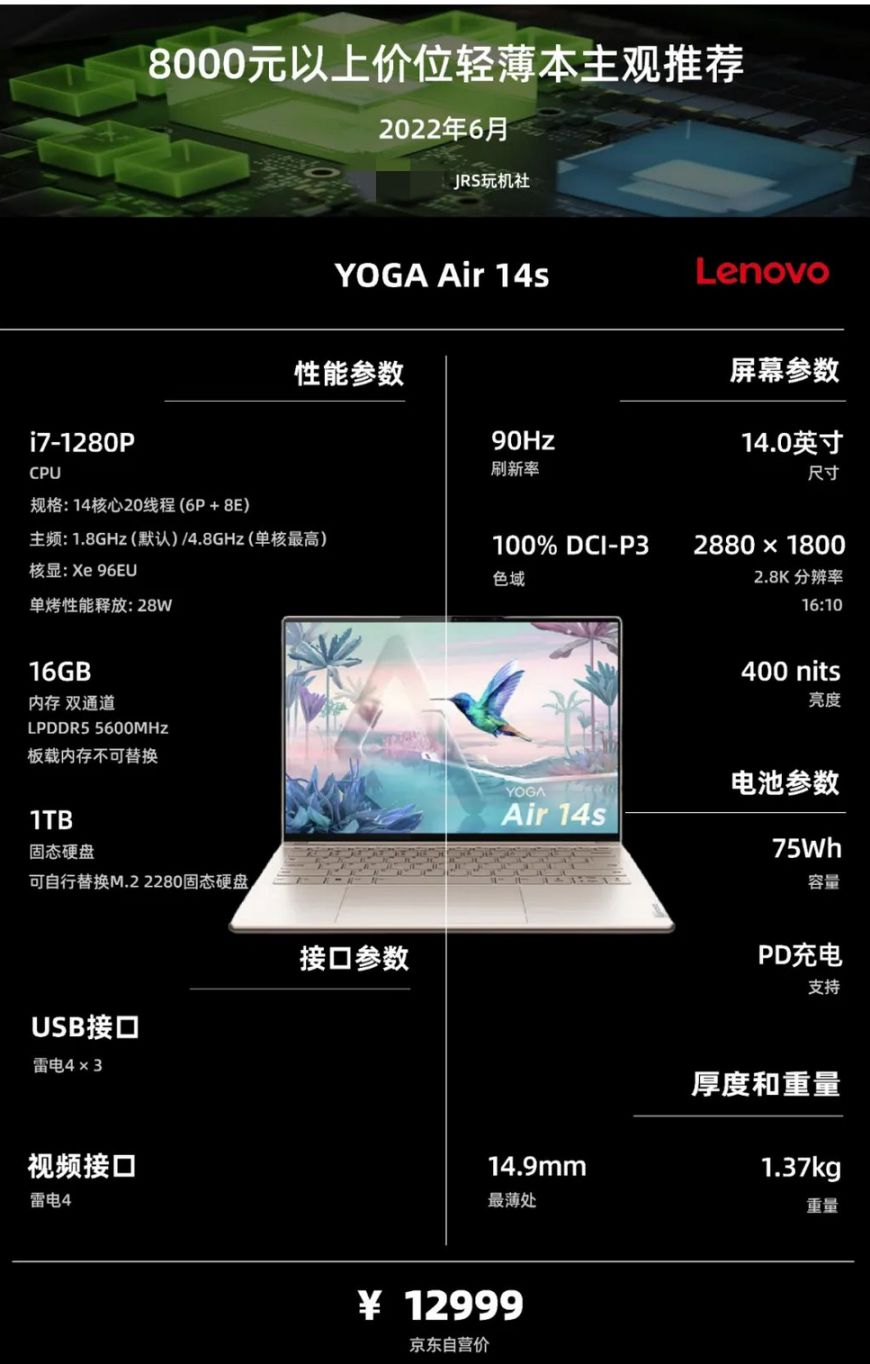 22年6·18|轻薄笔记本电脑（办公/学习）主观选购推荐