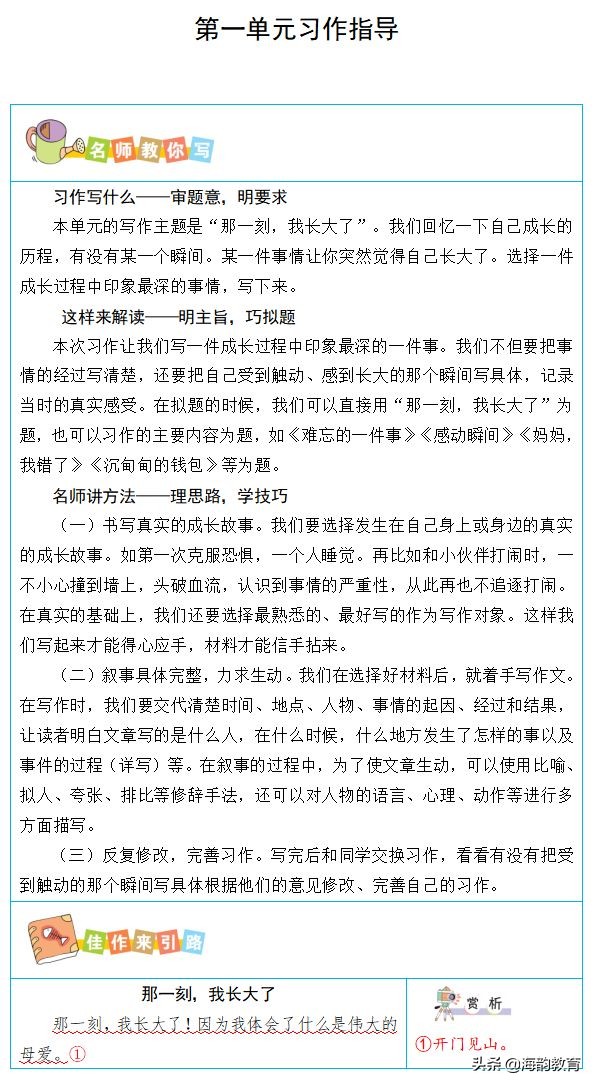 五年级下册语文写作指导,海韵教育小学数学北师版五年级下