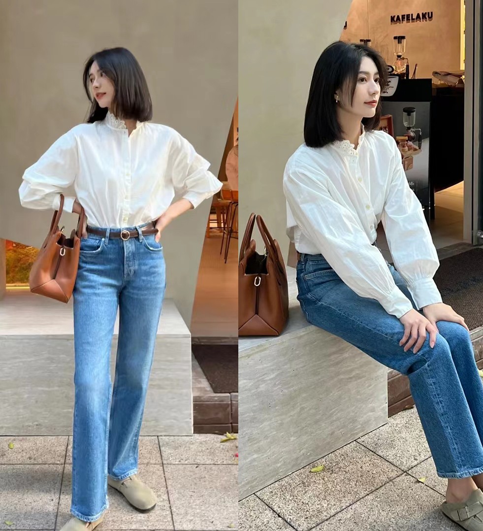 春秋季节小西装牛仔裤搭配,春天穿小西装牛仔裤