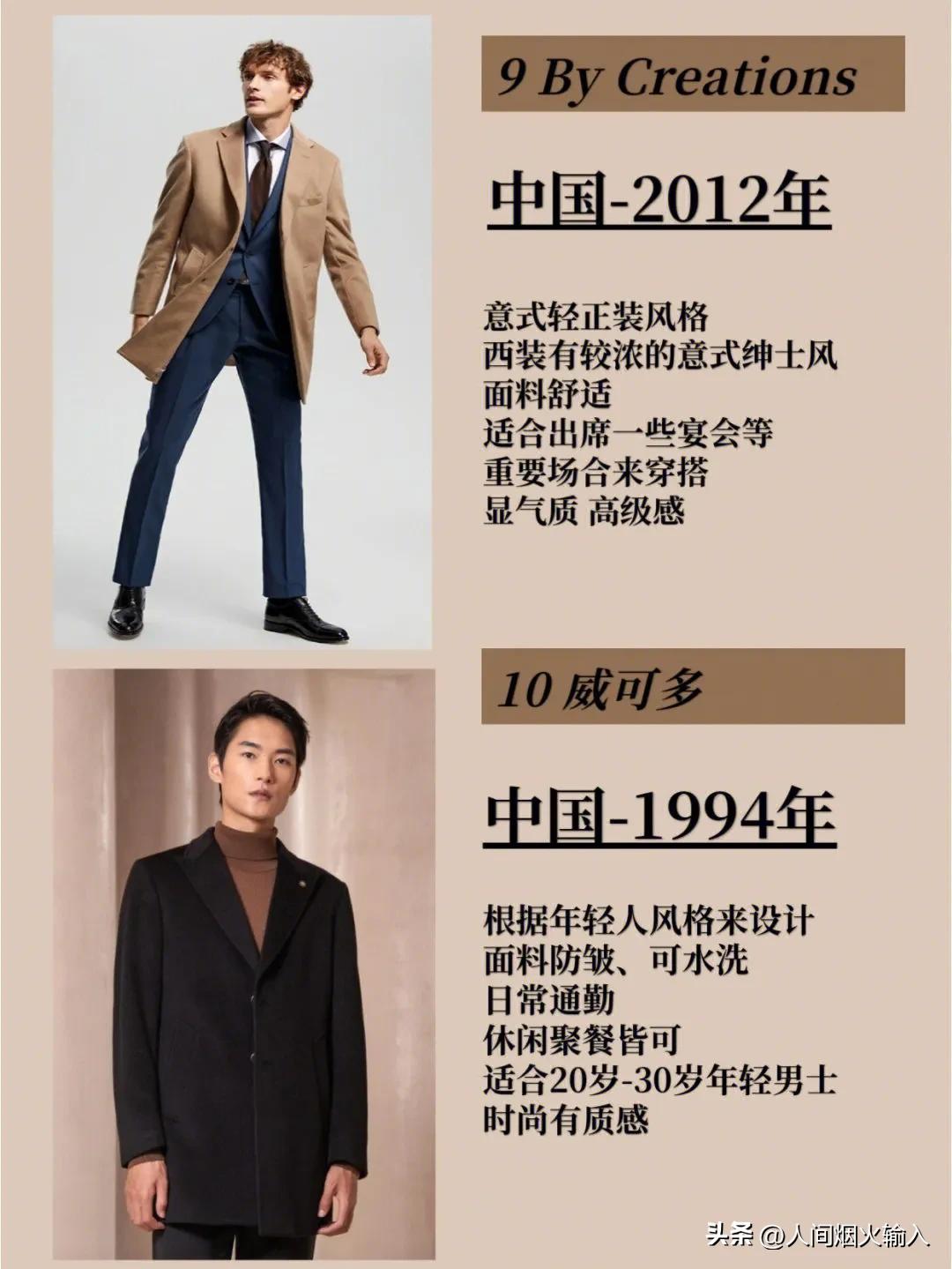 10大品牌商务男装,10大品牌联营男装