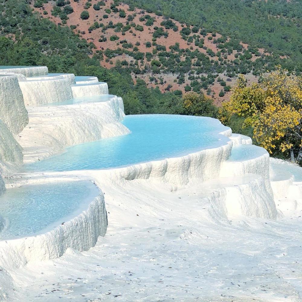 仙人遗田的白水台什么意思,香格里拉仙人洞风景
