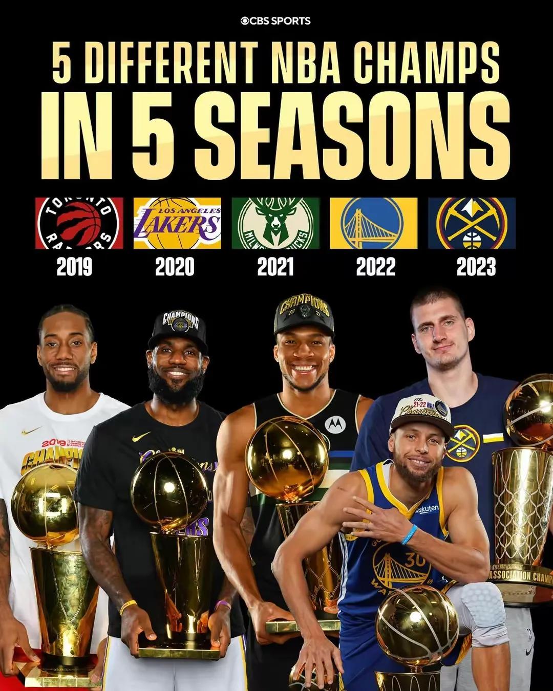 为什么每年都有总冠军,近五年总冠军