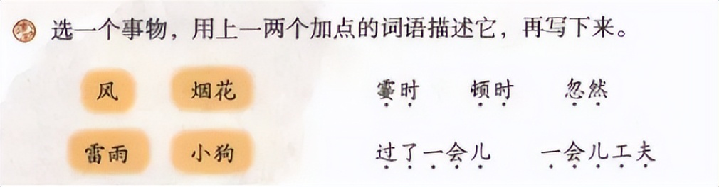 四年级语文上册语文园地小练笔,四年级第一单元语文园地小练笔