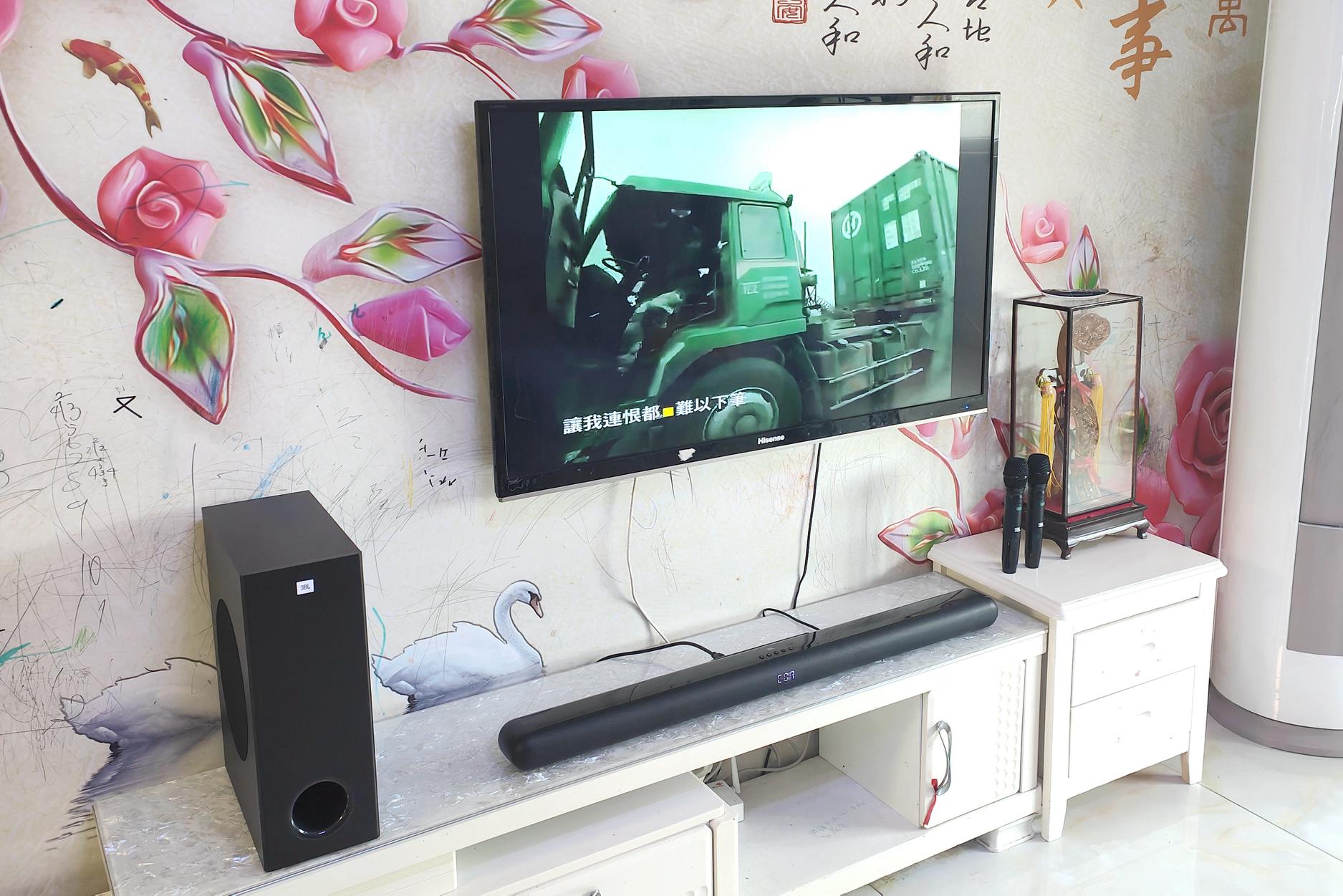 客厅音响效果试听,jbl电视音响回音壁效果