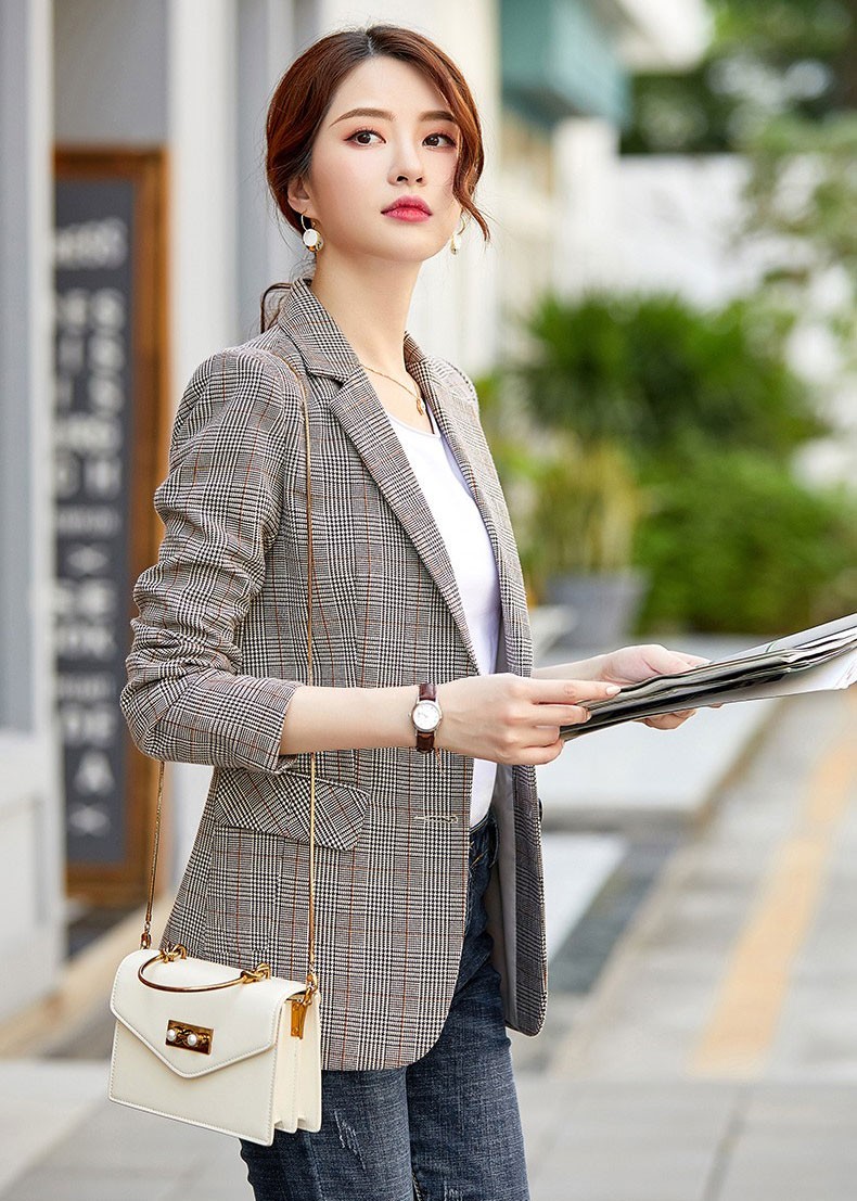 大粉格子春季穿搭,粉格子冬季穿搭