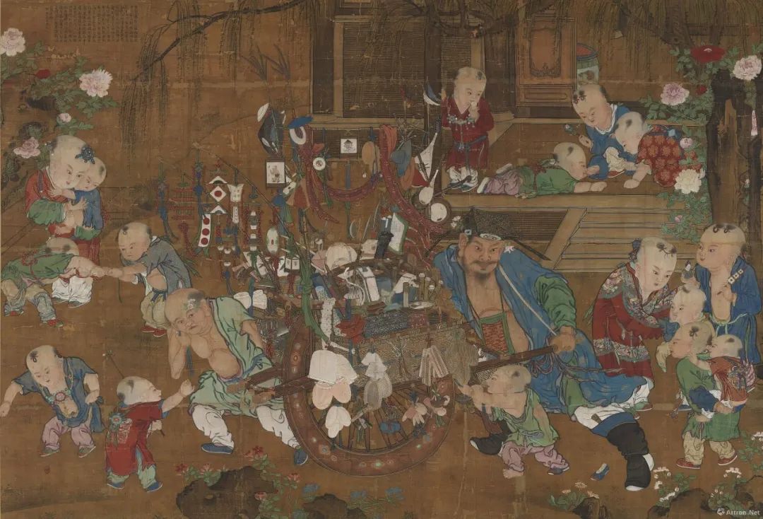 宋朝苏汉臣婴儿图,历史上的婴戏图