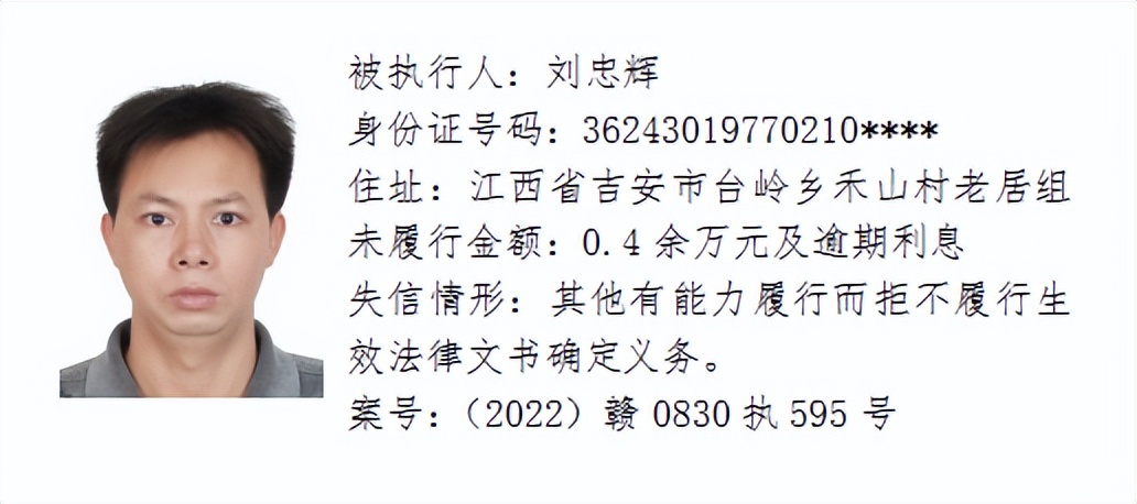 欠了几千元都不还，和他们打交道请小心！吉安这64人被曝光！